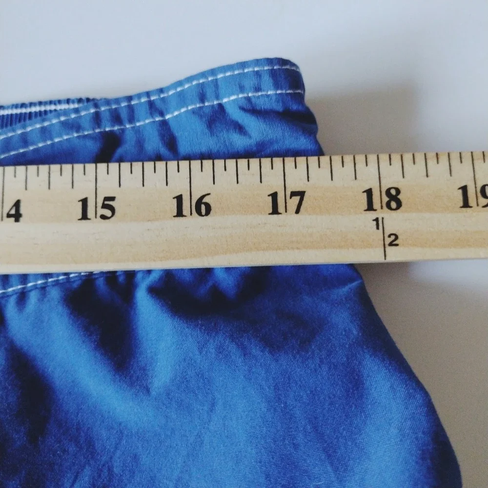 FIRST WAVE Mens Board Shorts‎ Swim Trunks Blue With White Details Size Large